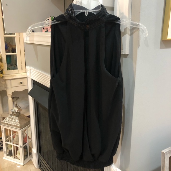 Vintage Y2K Max Love Sleeveless Sequin Blouse Shirt Top - Picture 4 of 6